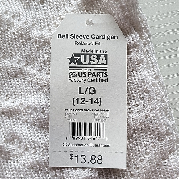 Time and Tru White Cardigan - Picture 3 of 3